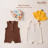 Kumo Bodysuit cúc đũng tiện lợi dành cho bé trai và bé gái (0M-3Y)