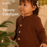 Áo khoác Tweety Cardigan dài tay bo gấu cài cúc cho bé trai và bé gái (0M-3Y)