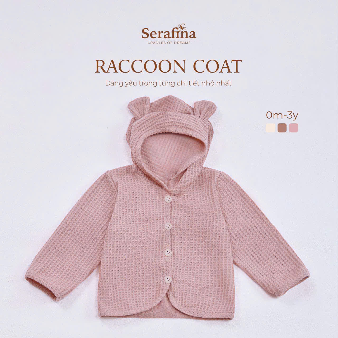Áo chống nắng, mặc phòng điều hoà Racoon Coat dành cho bé trai và bé gái (0M-3Y)