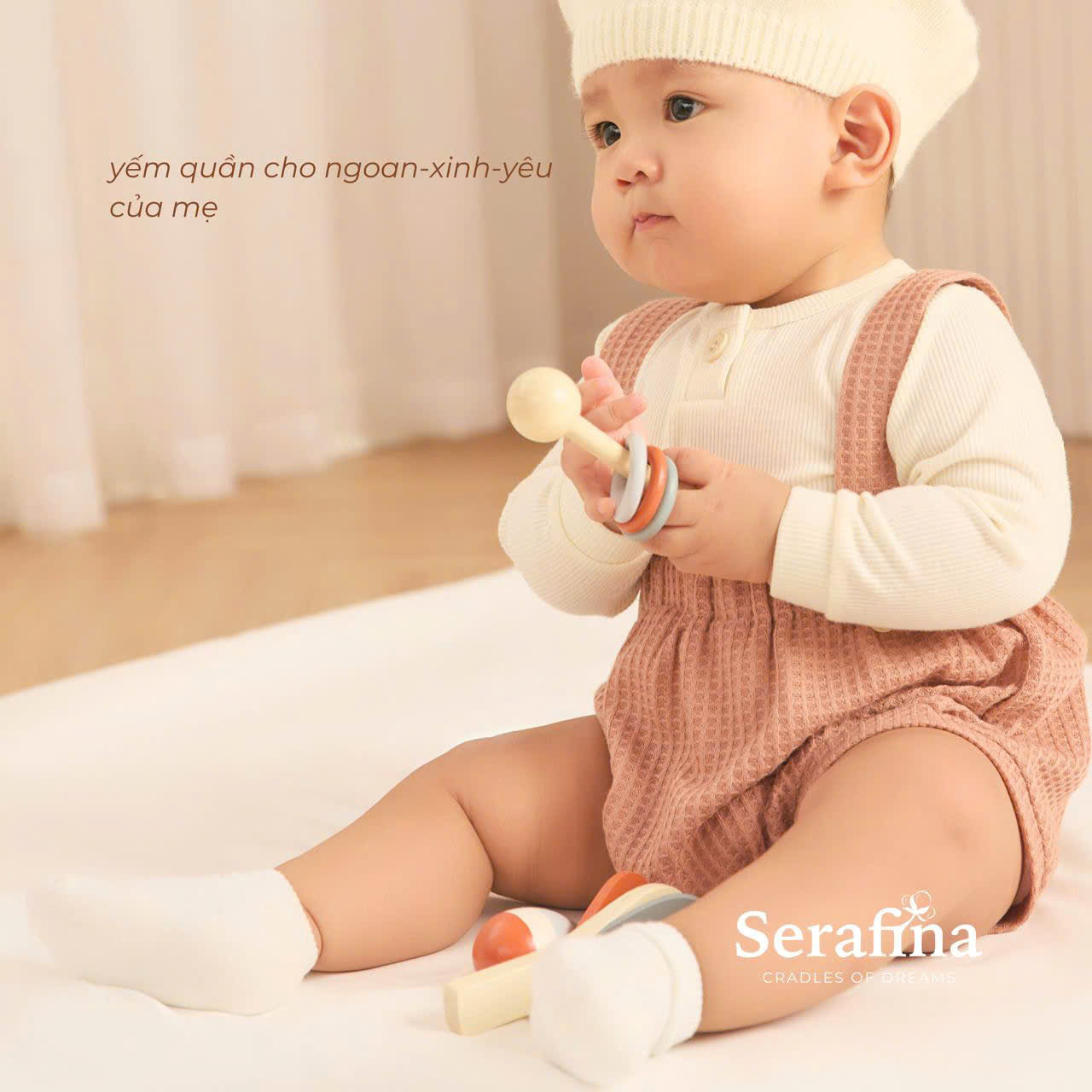 Yếm quần Cotton Candy cộc đùi cho bé trai và bé gái (0M-12M)