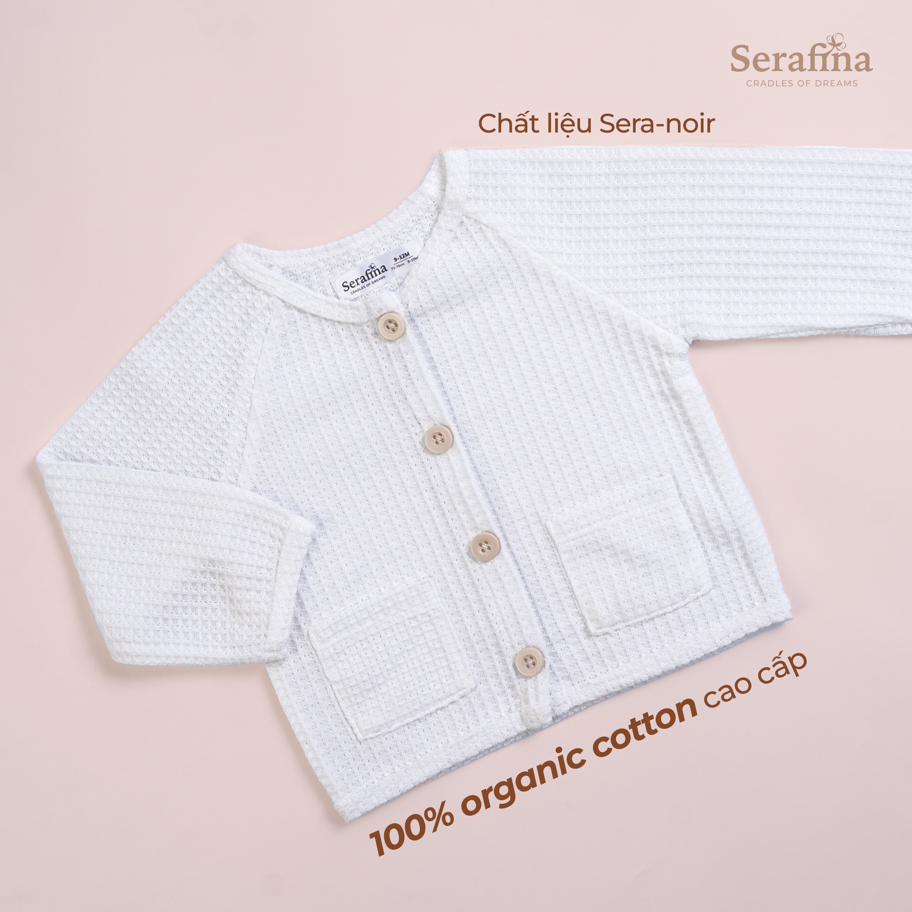 Áo Moca Cardigan cho bé trai, bé gái 0M-3Y