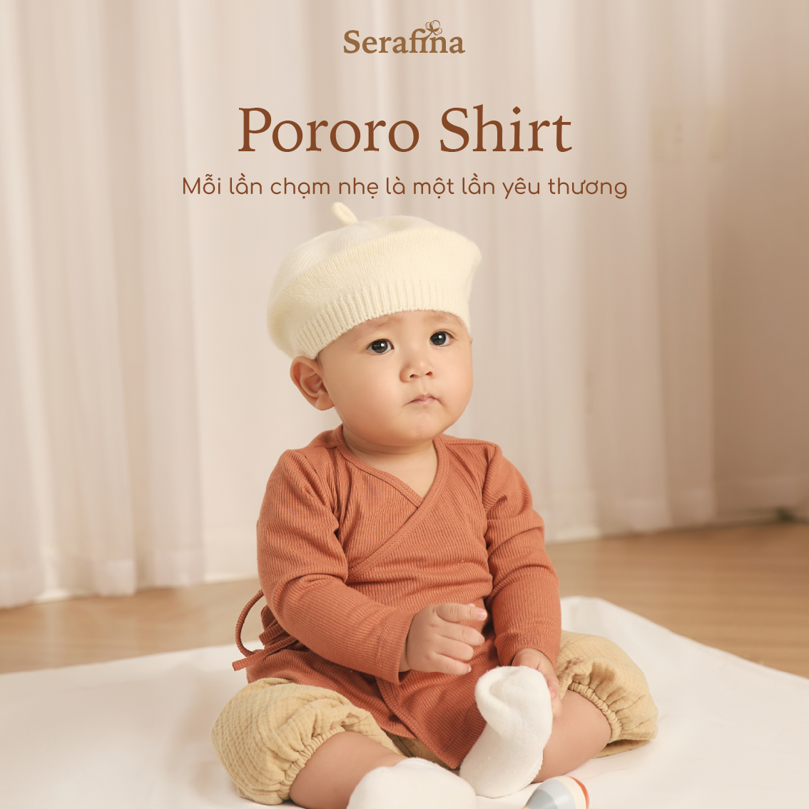 Áo dài tay Pororo Shirt cho bé trai, bé gái (0M-3Y)