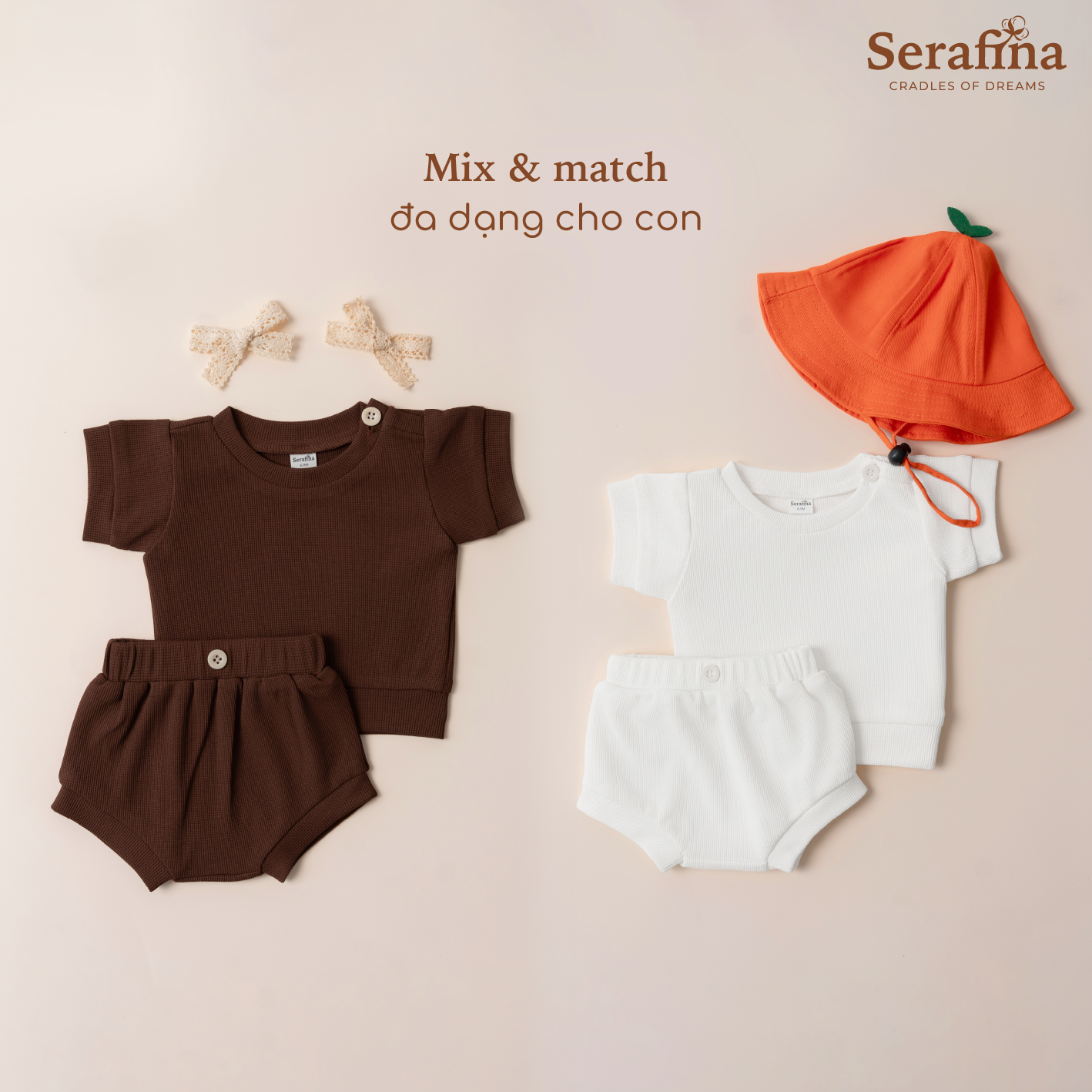 Bộ áo quần Soliko Set ngày hè dành cho bé trai và bé gái (0M-3Y)