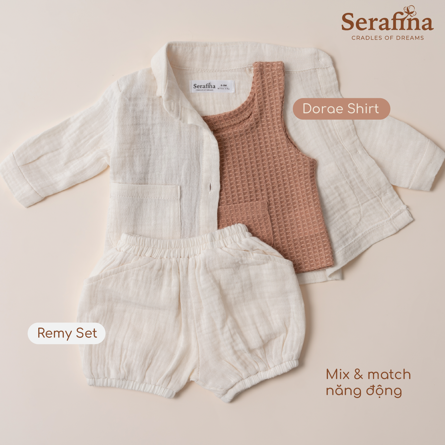 Áo ba lỗ Dorae Shirt dành cho bé trai và bé gái (0M-3Y)
