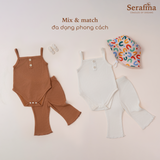 Bộ áo quần loe Rosy Set thấm hút mồ hôi cho bé (0M-3Y)