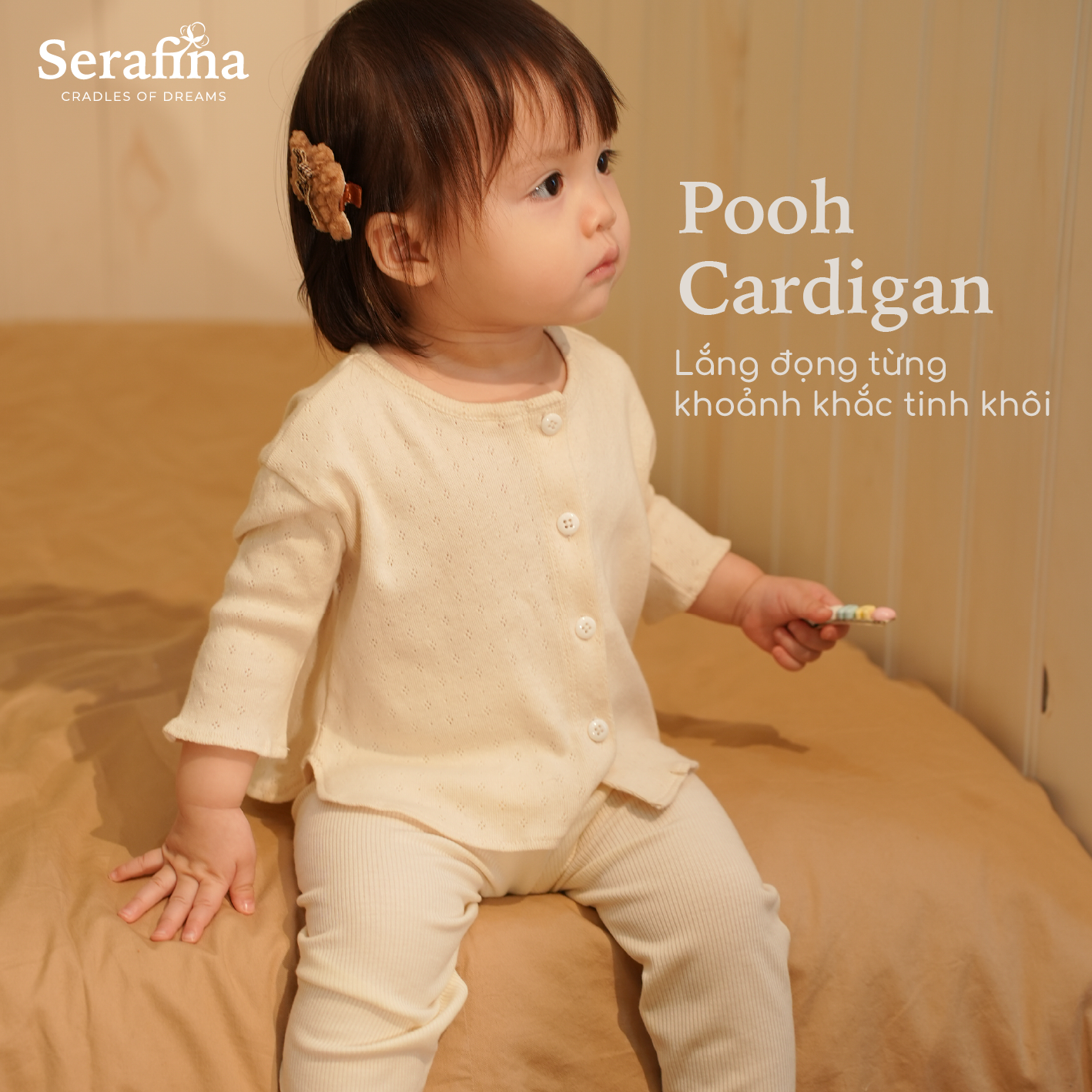 Áo Pooh Cardigan duyên dáng và ngọt ngào cho bé (0M-3Y)