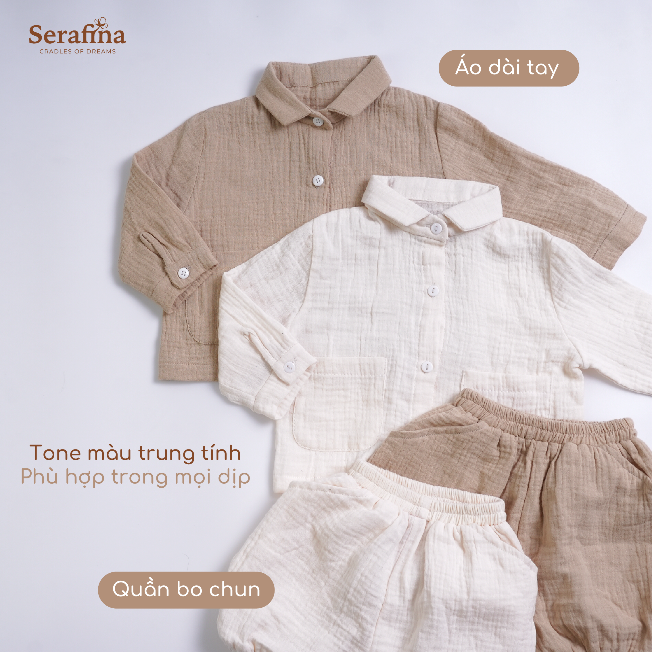 Bộ áo kèm quần Remy Set dành cho bé trai và gái (0M-3Y)
