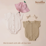 Bodysuit Momiji thoáng mát dành cho bé gái và bé trai (0M-3Y)