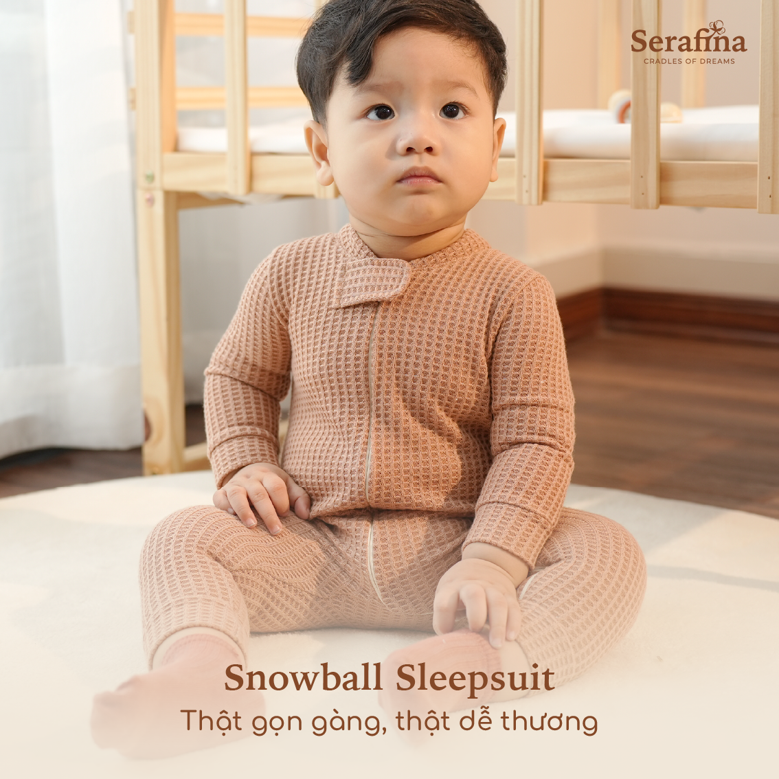Bộ Sleepsuit Snowball thiết kế thông minh dành cho bé trai và gái (0M-3Y)