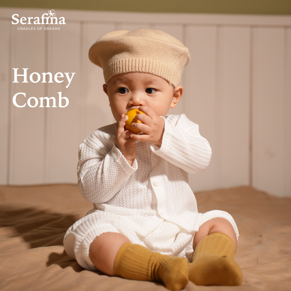Bộ áo kèm quần Honeycomb cho bé trai, bé gái (0M-3Y)