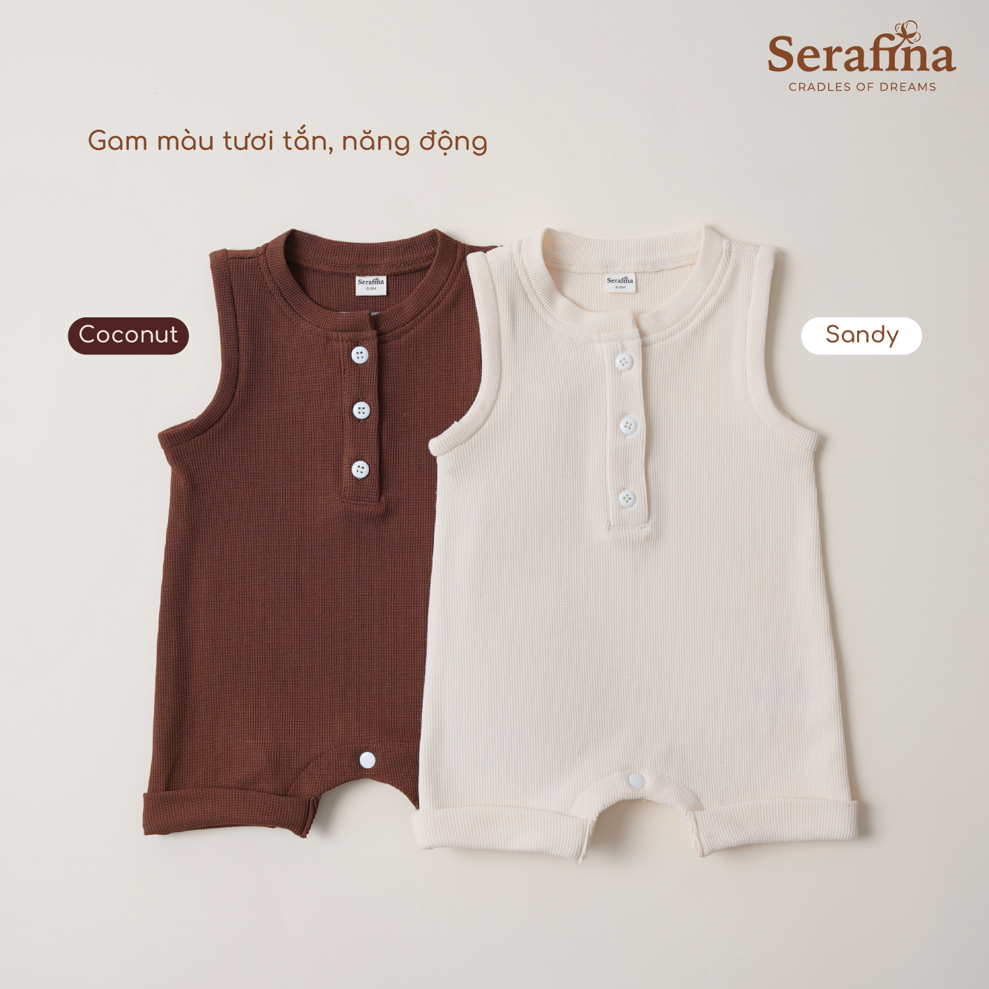 Kumo Bodysuit cúc đũng tiện lợi dành cho bé trai và bé gái (0M-3Y)