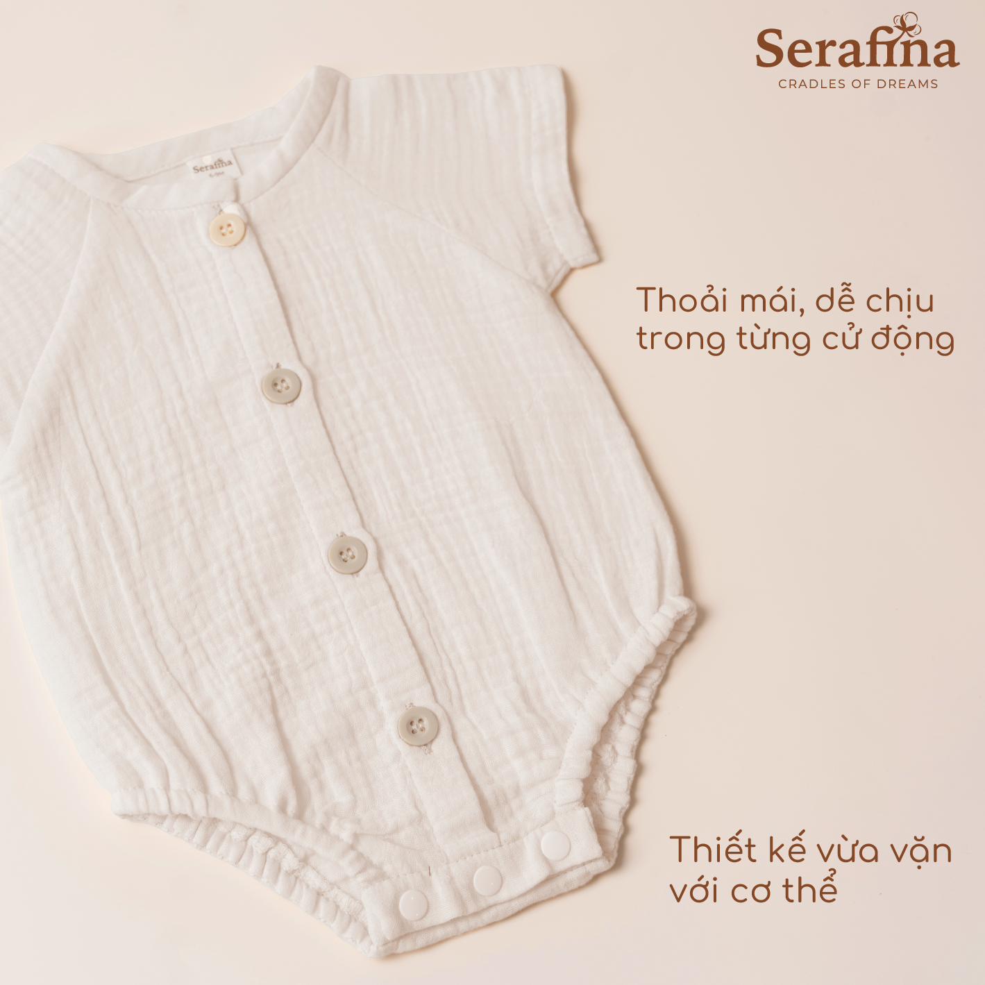Bodysuit Momiji thoáng mát dành cho bé gái và bé trai (0M-3Y)