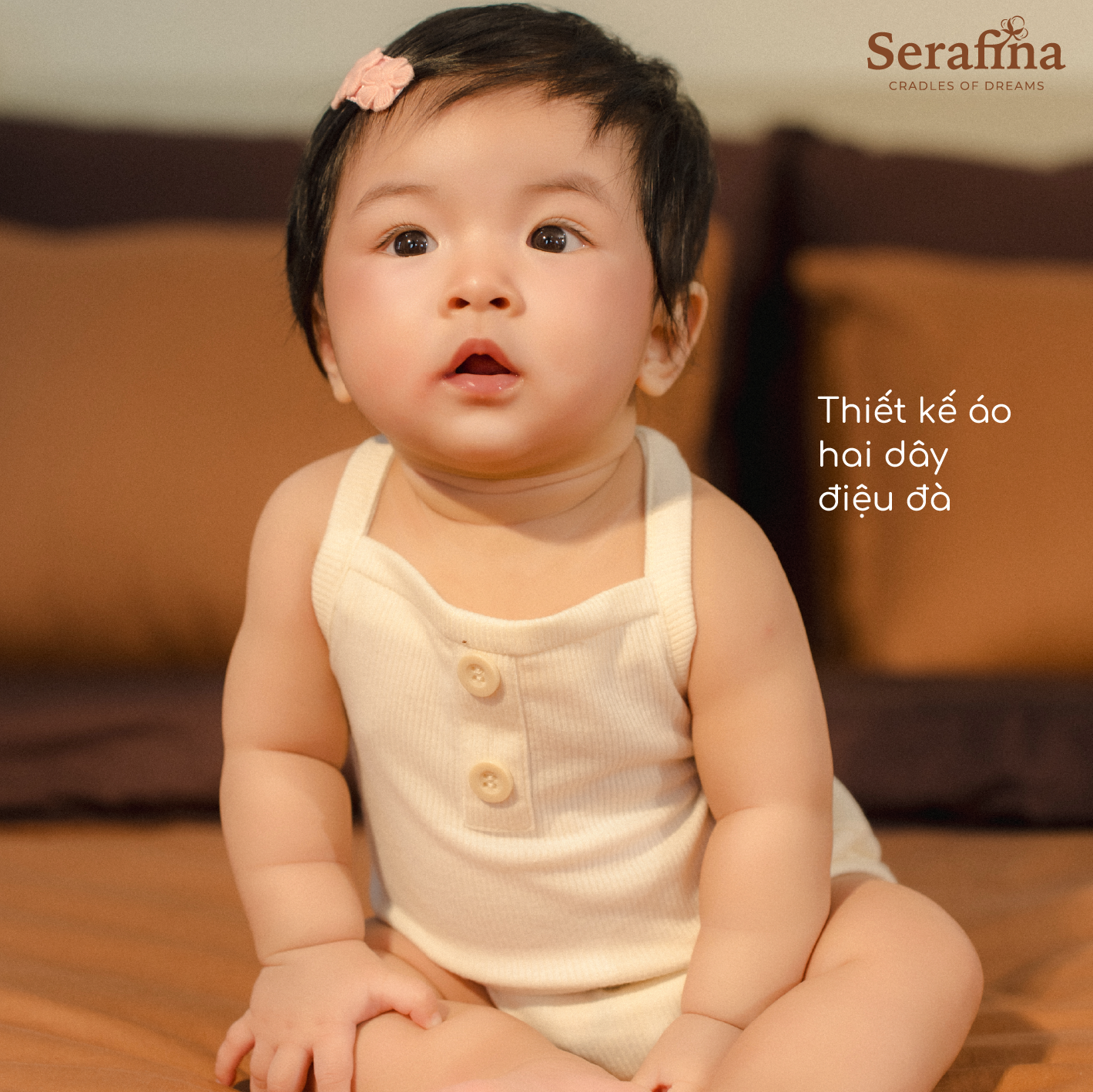 Bộ áo quần loe Rosy Set thấm hút mồ hôi cho bé (0M-3Y)