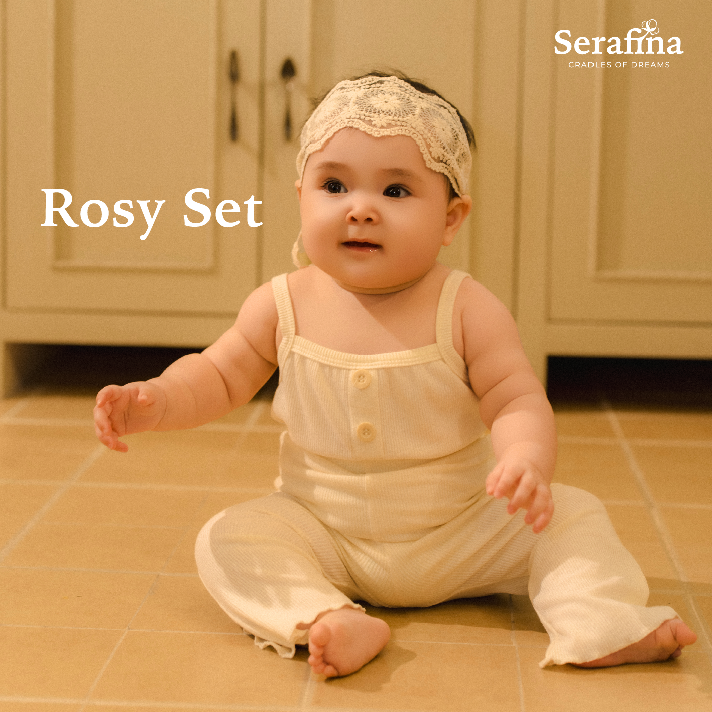 Bộ áo quần loe Rosy Set thấm hút mồ hôi cho bé (0M-3Y)