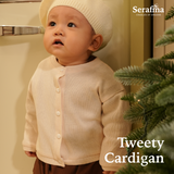 Áo khoác Tweety Cardigan dài tay bo gấu cài cúc cho bé trai và bé gái (0M-3Y)