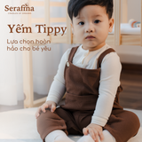 Quần yếm Tippy cúc đũng thay bỉm tiện lợi cho bé trai và bé gái (0M-3Y)