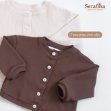 Áo khoác Tweety Cardigan dài tay bo gấu cài cúc cho bé trai và bé gái (0M-3Y)