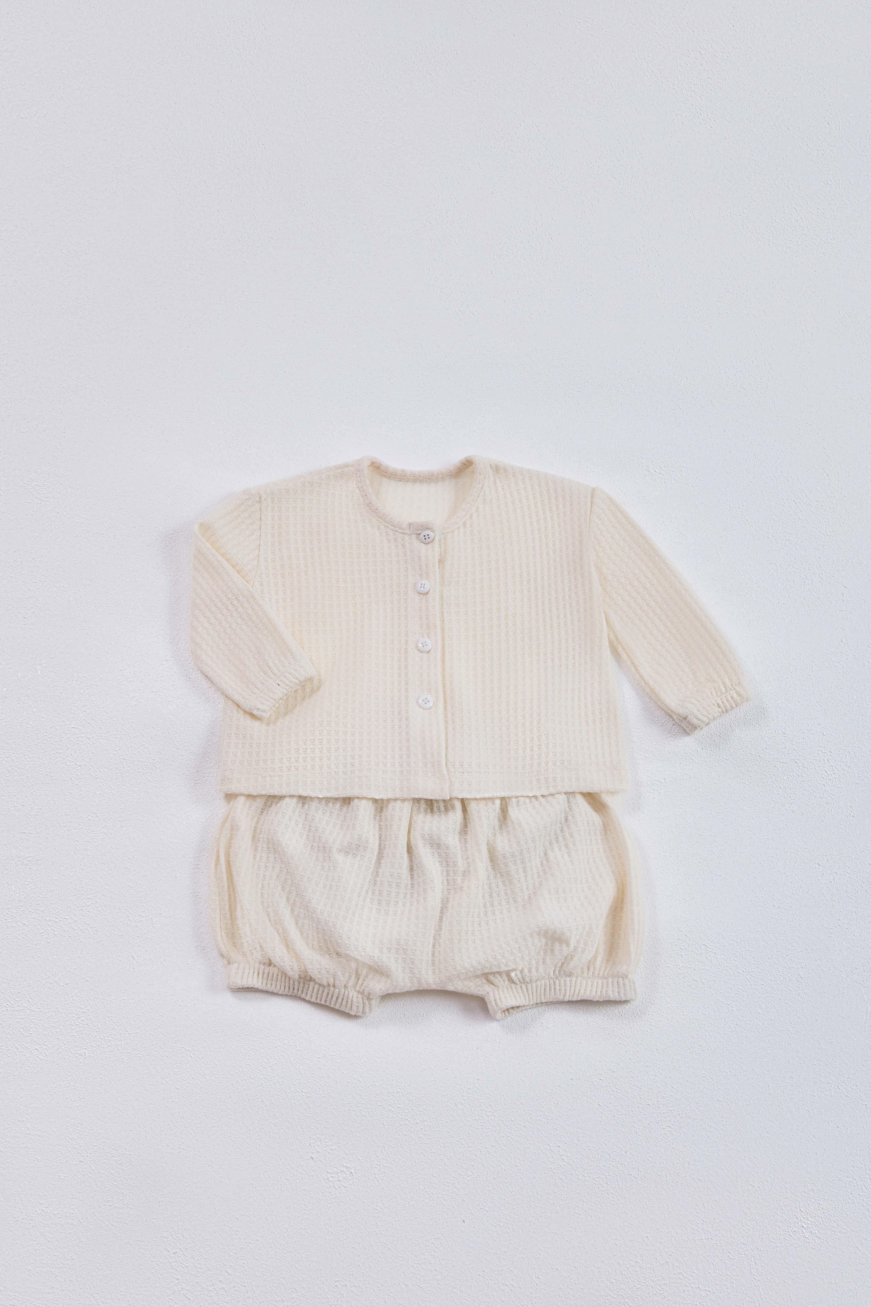 Bộ áo kèm quần Honeycomb cho bé trai, bé gái (0M-3Y)