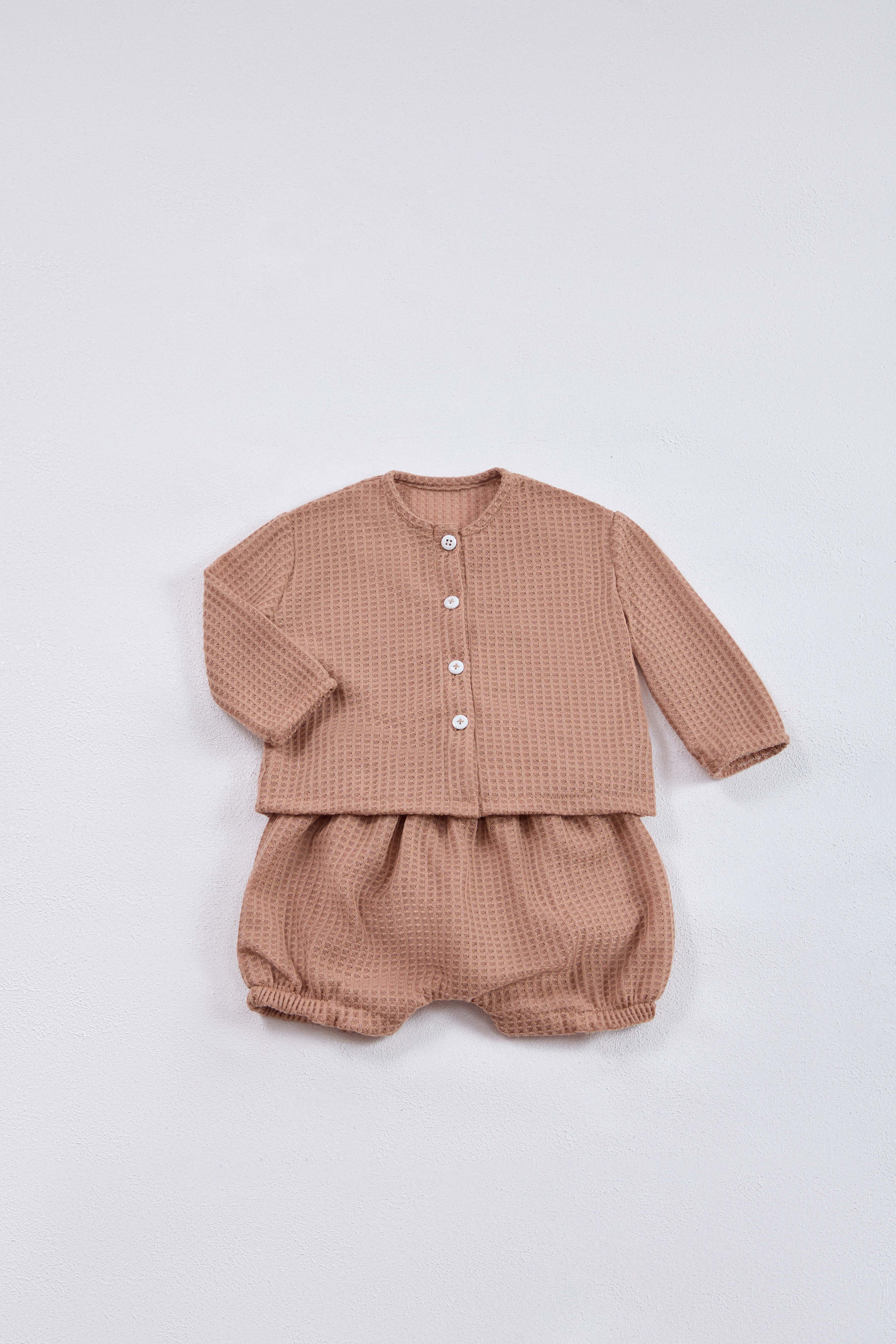 Bộ áo kèm quần Honeycomb cho bé trai, bé gái (0M-3Y)