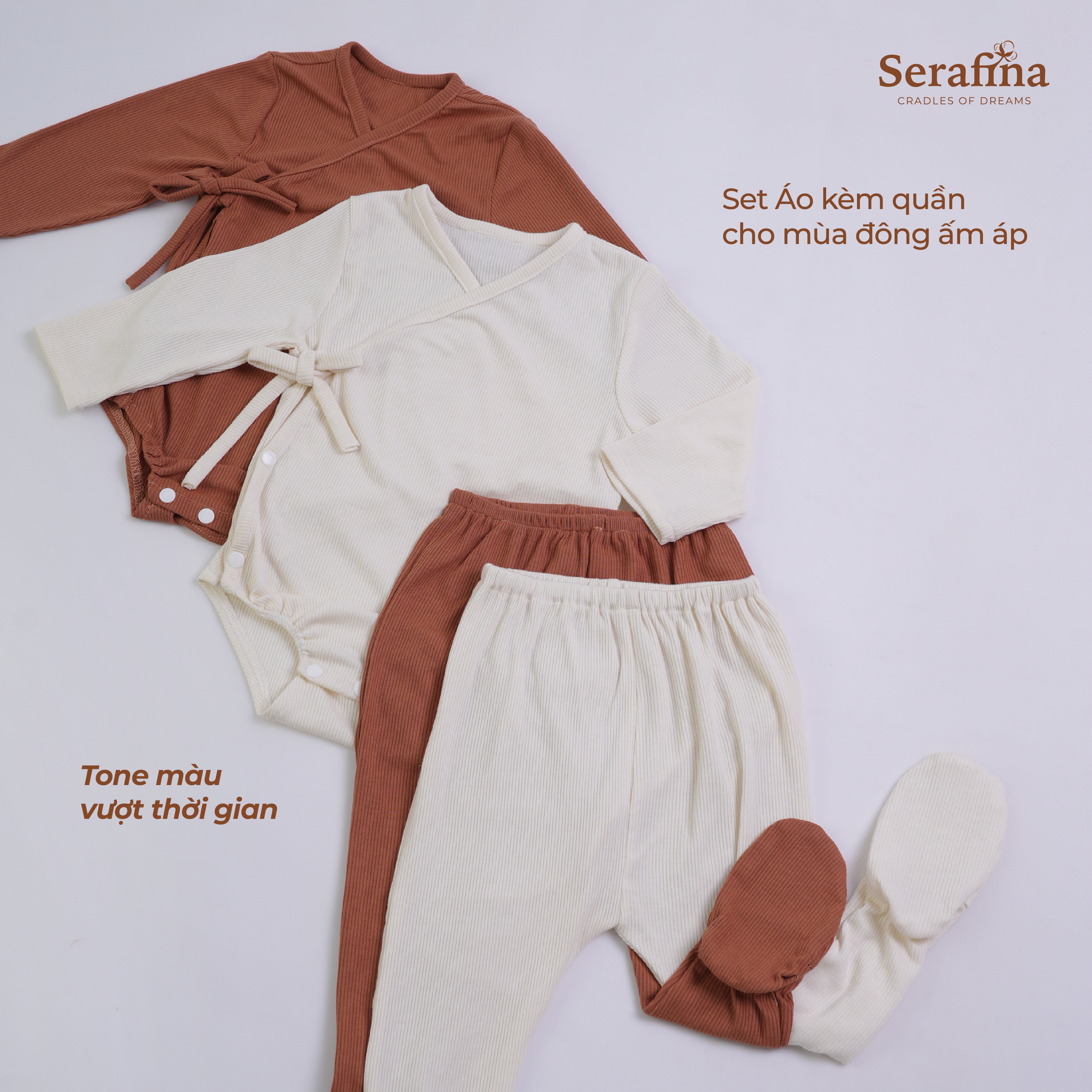 Đồ bộ Meena Set êm ái dành cho bé trai và bé gái (0M-3Y)