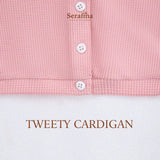 Áo khoác Tweety Cardigan dài tay bo gấu cài cúc cho bé trai và bé gái (0M-3Y)