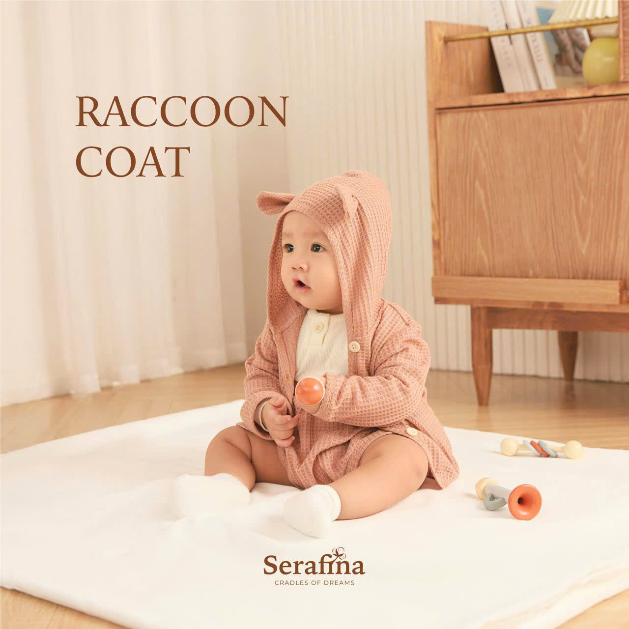 Áo chống nắng, mặc phòng điều hoà Racoon Coat dành cho bé trai và bé gái (0M-3Y)