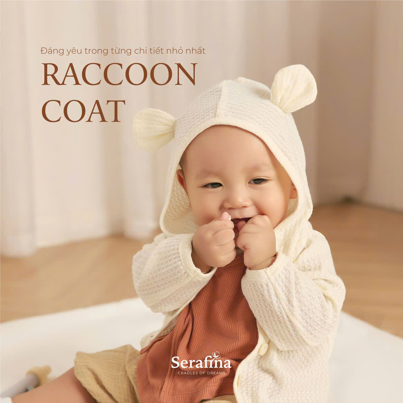 Áo chống nắng, mặc phòng điều hoà Racoon Coat dành cho bé trai và bé gái (0M-3Y)