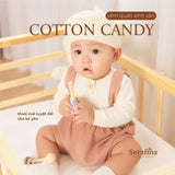Yếm quần Cotton Candy cộc đùi cho bé trai và bé gái (0M-12M)