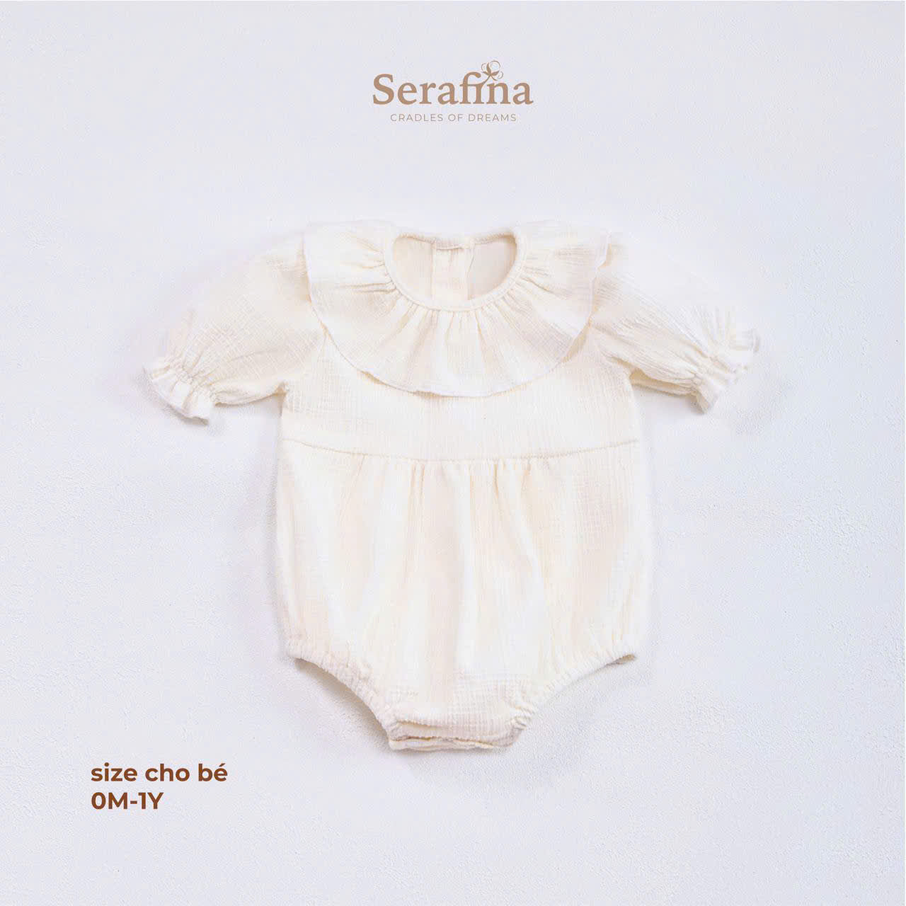 Iris Bodysuit tay ngắn cho bé gái (0M-24M) - Kèm nơ