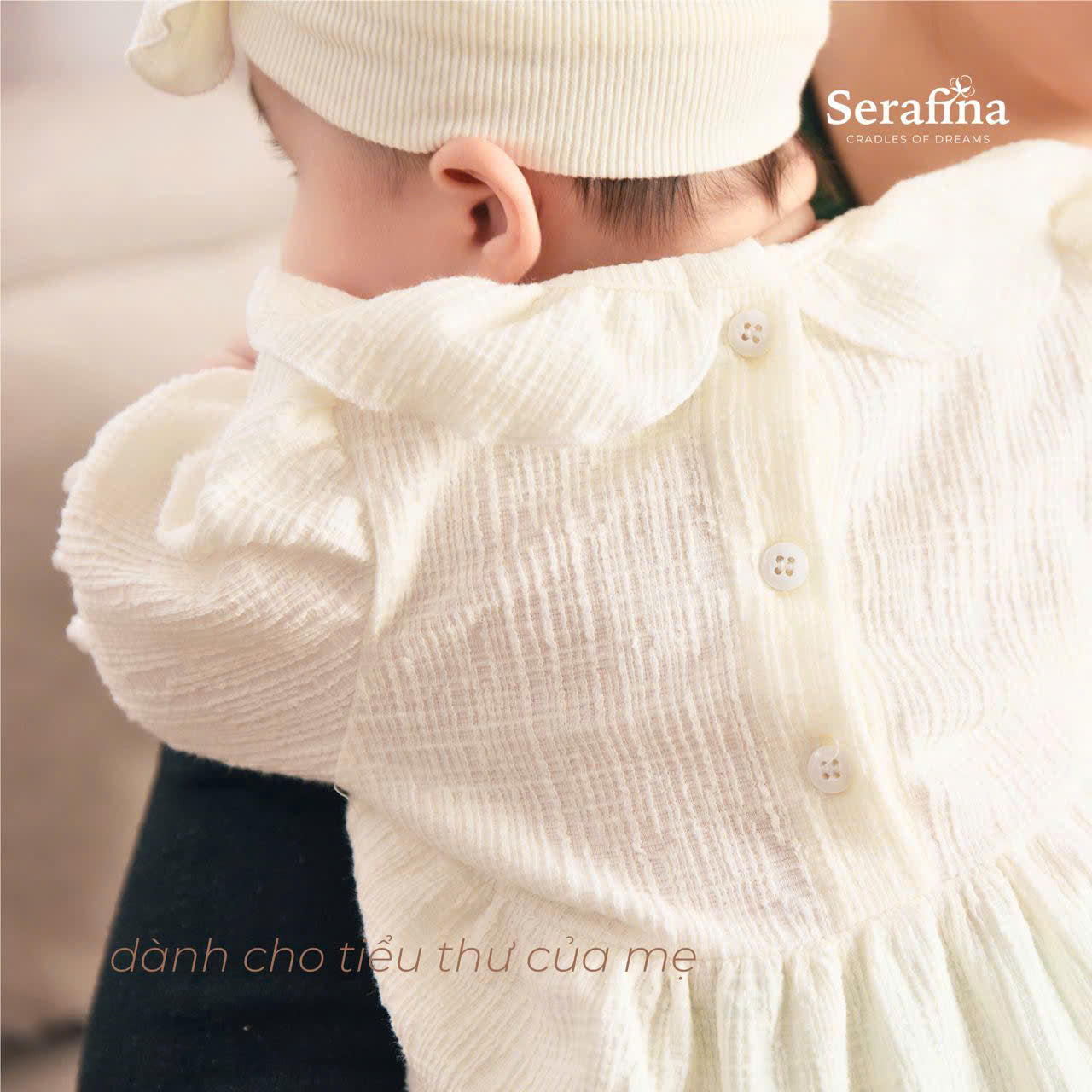 Iris Bodysuit tay ngắn cho bé gái (0M-24M) - Kèm nơ