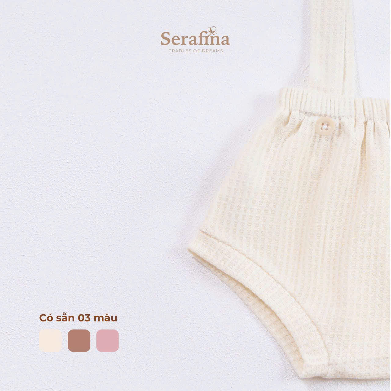 Yếm quần Cotton Candy cộc đùi cho bé trai và bé gái (0M-12M)