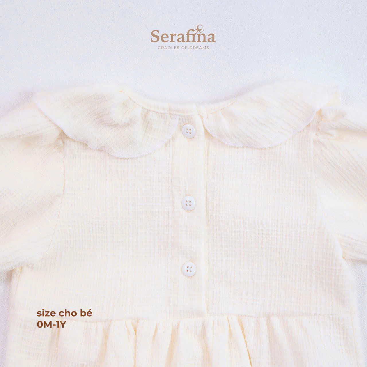 Iris Bodysuit tay ngắn cho bé gái (0M-24M) - Kèm nơ