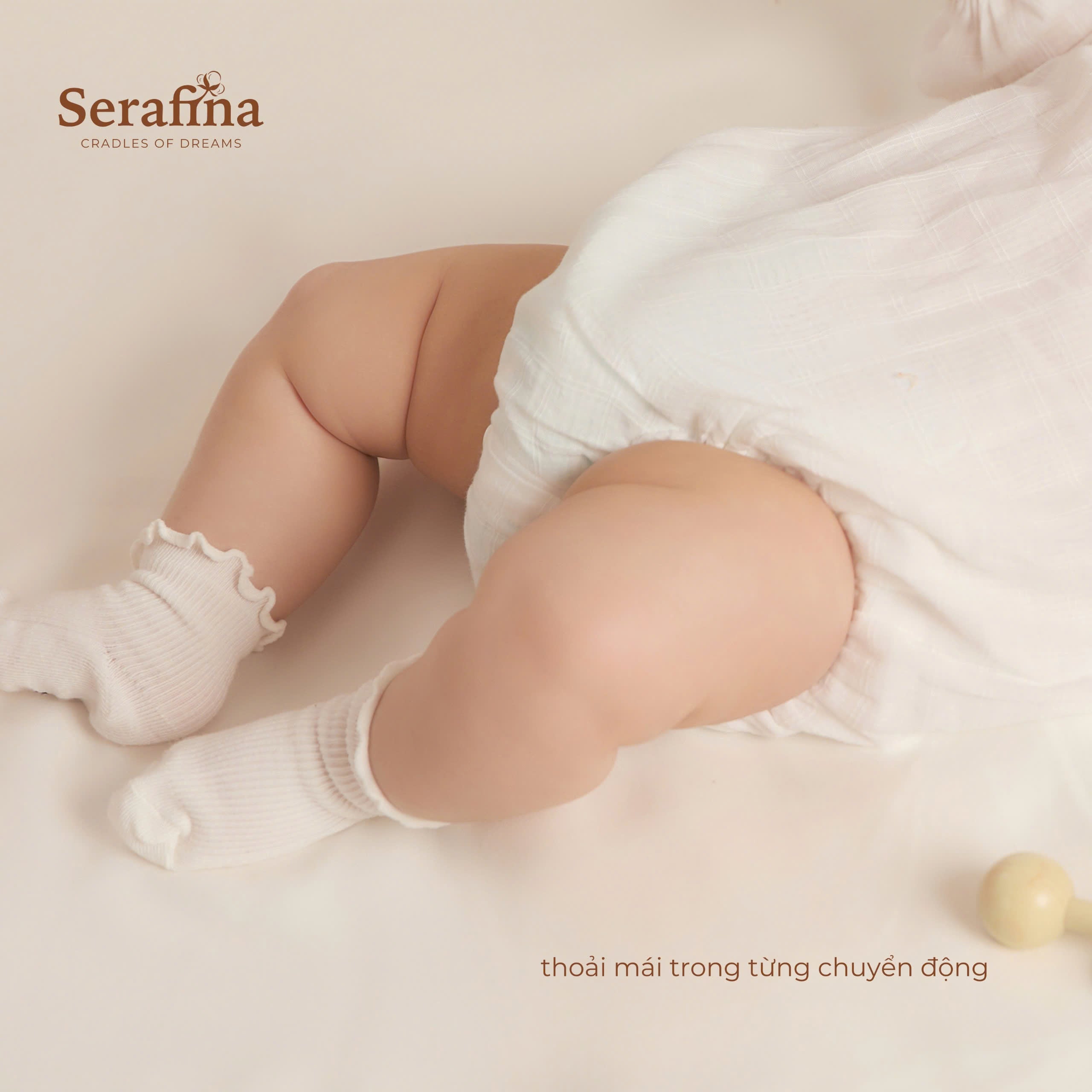 Bộ liền Winnie Bodysuit dài tay cổ tròn cúc cài bỉm (0M-24M)